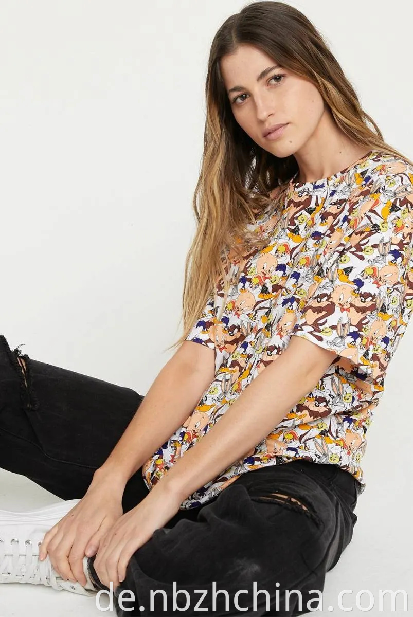 Womens Casual All Over Print T-Shirt